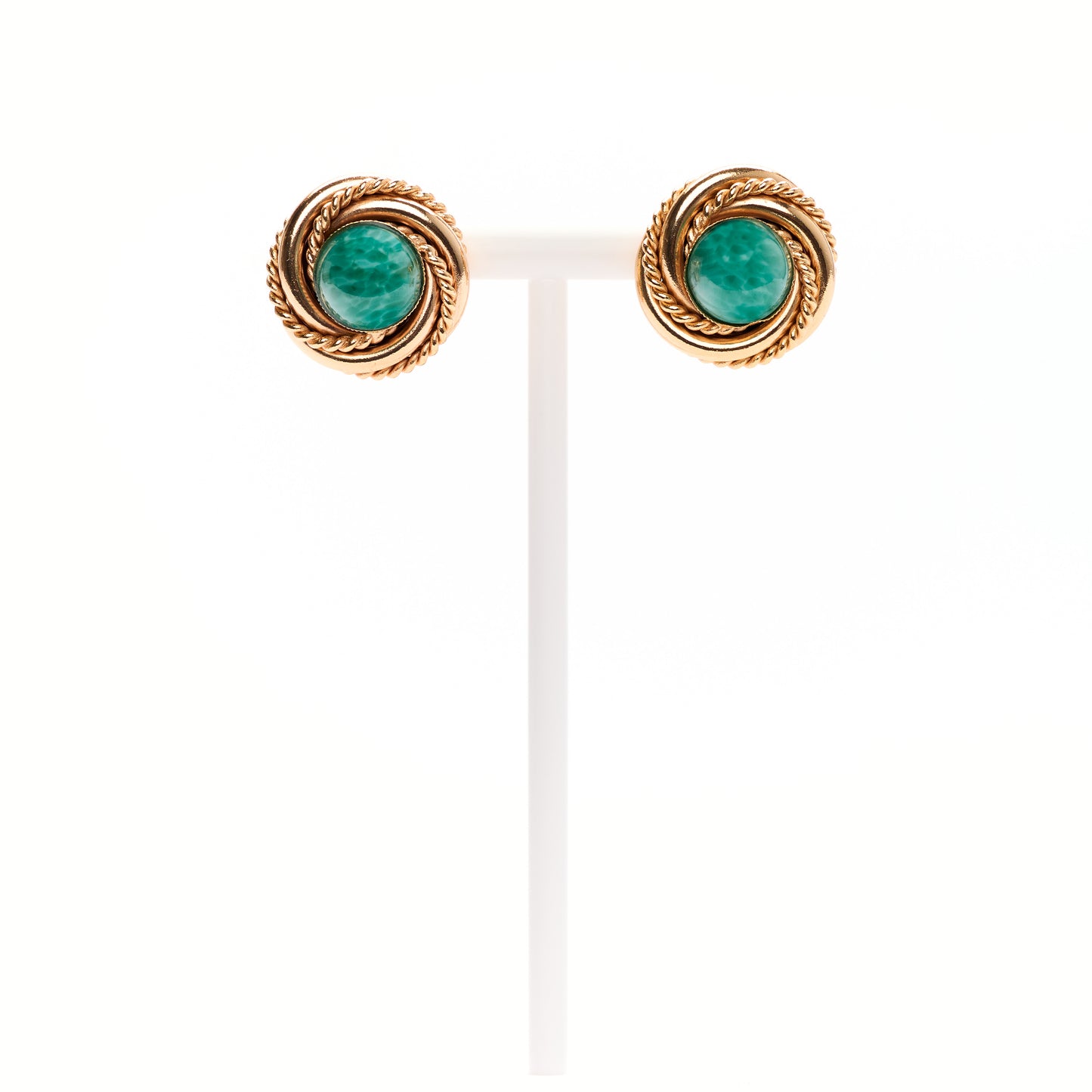 MANALI DESIGN-GÉRALDINE BREMER WEILL-BOUCLES D'OREILLE-CLIPS-LAITON PLAQUÉ OR-CUIVRE-5% OR-RÉSINE-TURQUOISE-BIRISSA