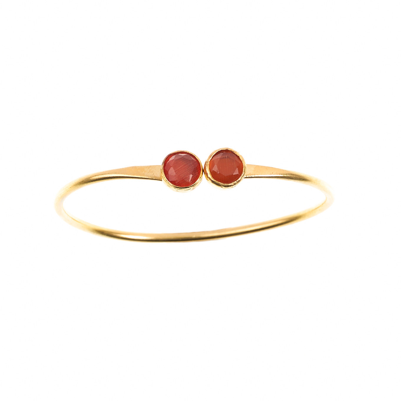 MANALI DESIGN-GERALDINE BREMER WEILL-BRACELET-ROUGE-LAITON PLAQUÉ OR-OEIL DE CHAT-KAMILA