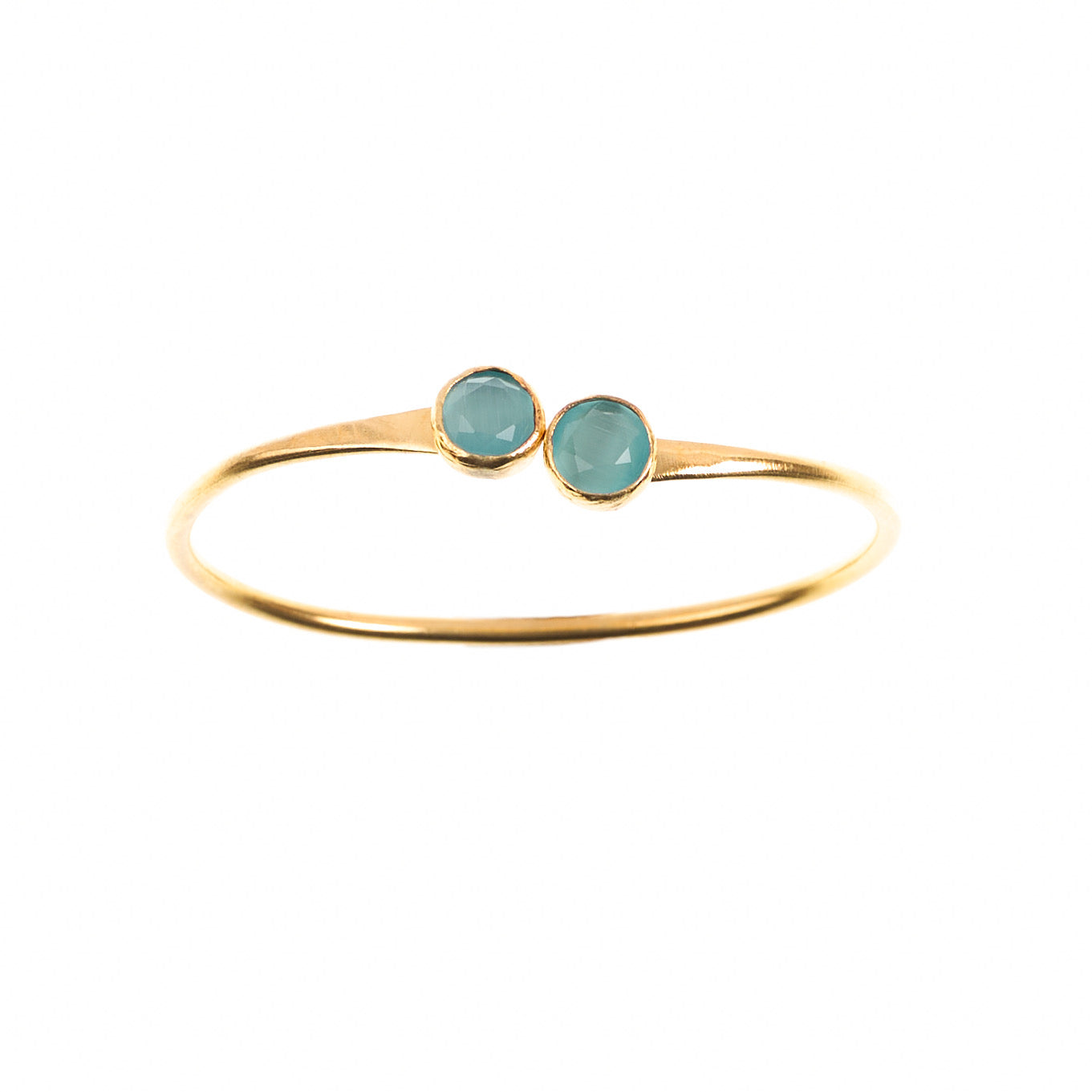 MANALI DESIGN-GERALDINE BREMER WEILL-BRACELET-BLEU CIEL-LAITON PLAQUÉ OR-OEIL DE CHAT-KAMILA