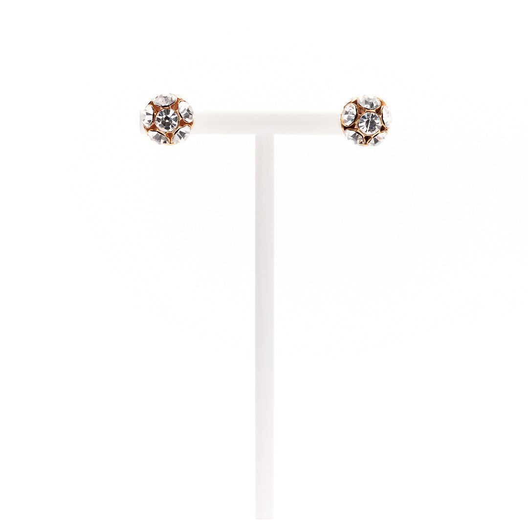 MANALI DESIGN-GÉRALDINE BREMER WEILL-BOUCLES D'OREILLE-PERCÉES-LAITON PLAQUÉ OR-CUIVRE-5% OR-CRYSTAL-BIRDY