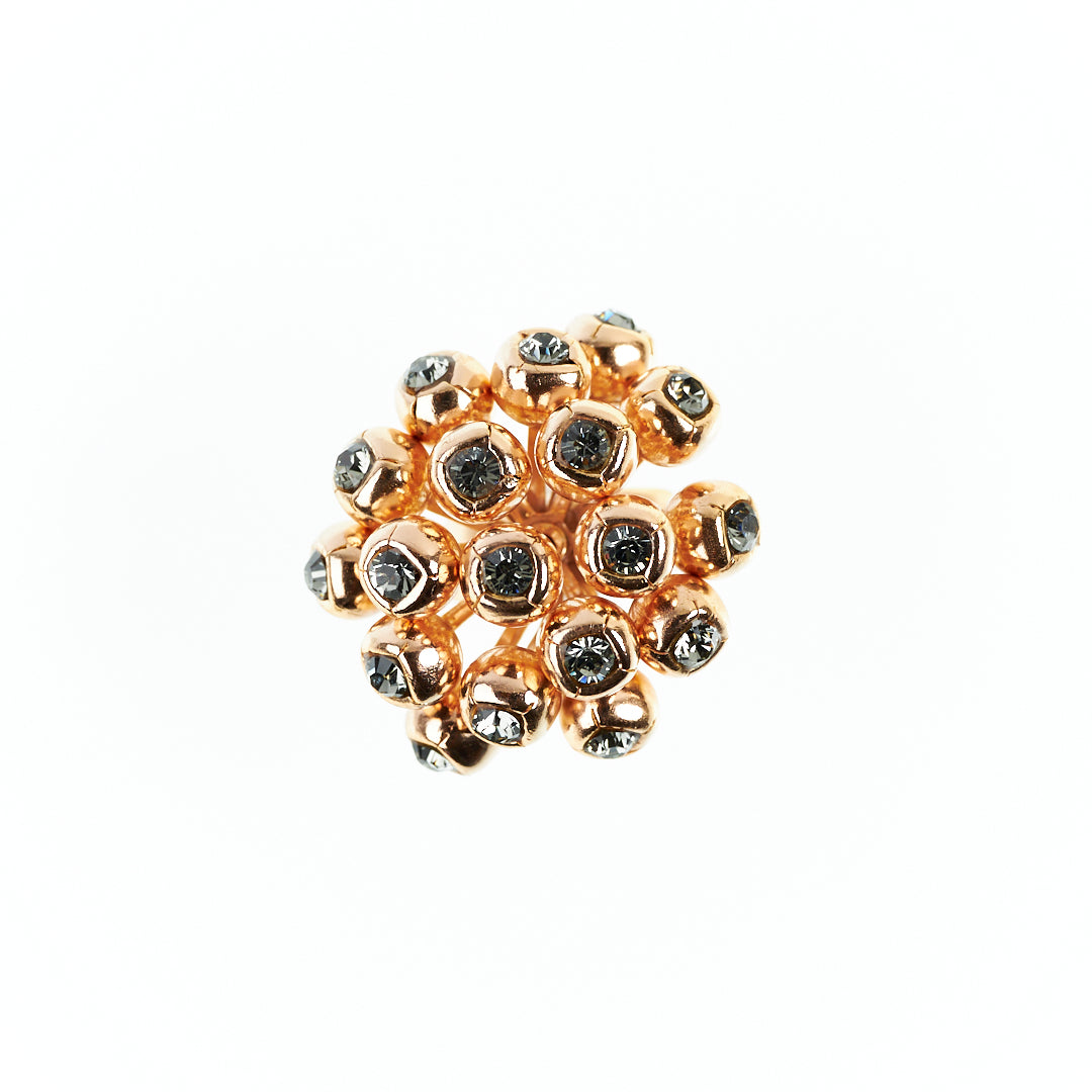 MANALI DESIGN-GERALDINE BREMER WEILL-BAGUE-AJUSTABLE-ROSE GOLD-BOUQUET-STRASS SWAROVSKI-ARGENT-PLAQUÉ OR&CUIVRE-LAITON-BILIANA