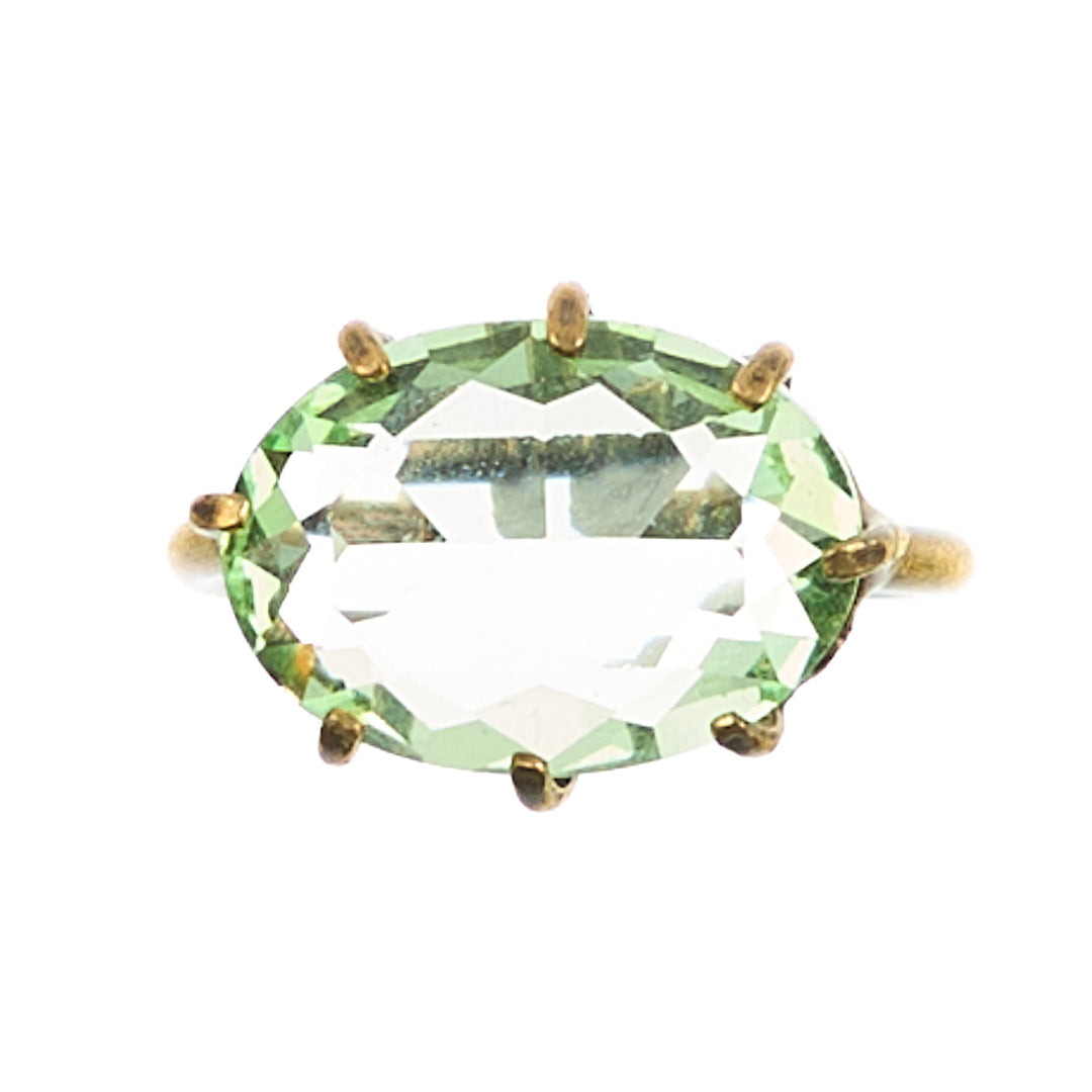MANALI DESIGN-GERALDINE BREMER WEILL-BAGUE-AJUSTABLE-CRYSTAL DE BOHEME-PLAQUÉ OR FIN-LAITON-CRYSTAL