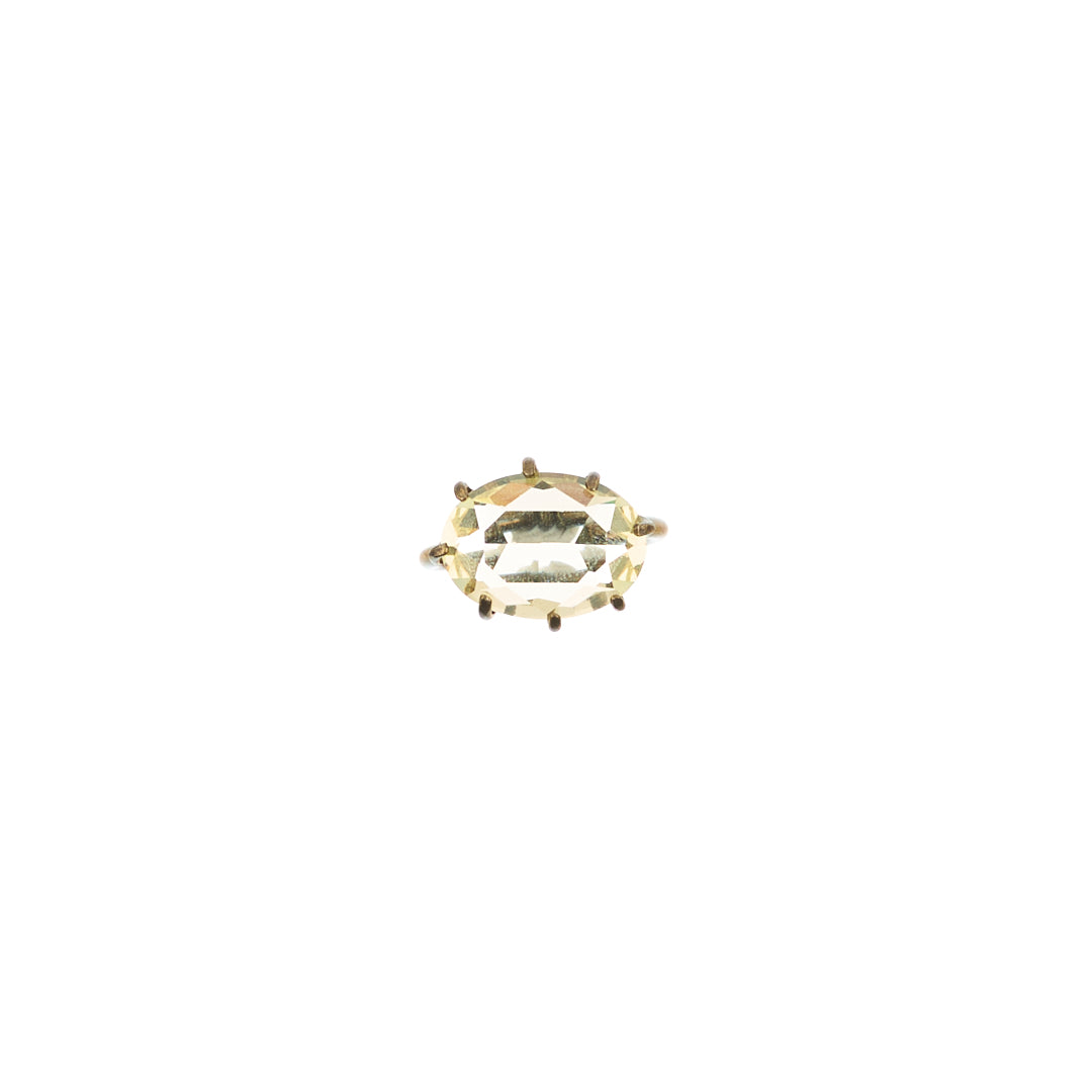 MANALI DESIGN-GERALDINE BREMER WEILL-BAGUE-AJUSTABLE-CRYSTAL DE BOHEME-PLAQUÉ OR FIN-LAITON-CRYSTAL