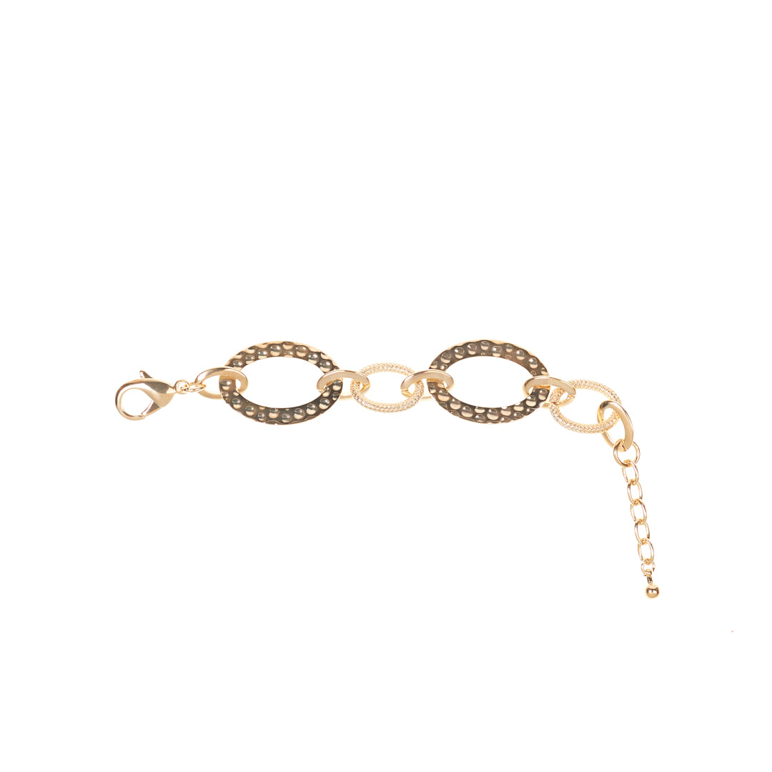 MANALI DESIGN-GERALDINE BREMER WEILL-BRACELET-CHAÎNE PLAQUÉ OR FIN-STRIÉ-ANAÏSSA