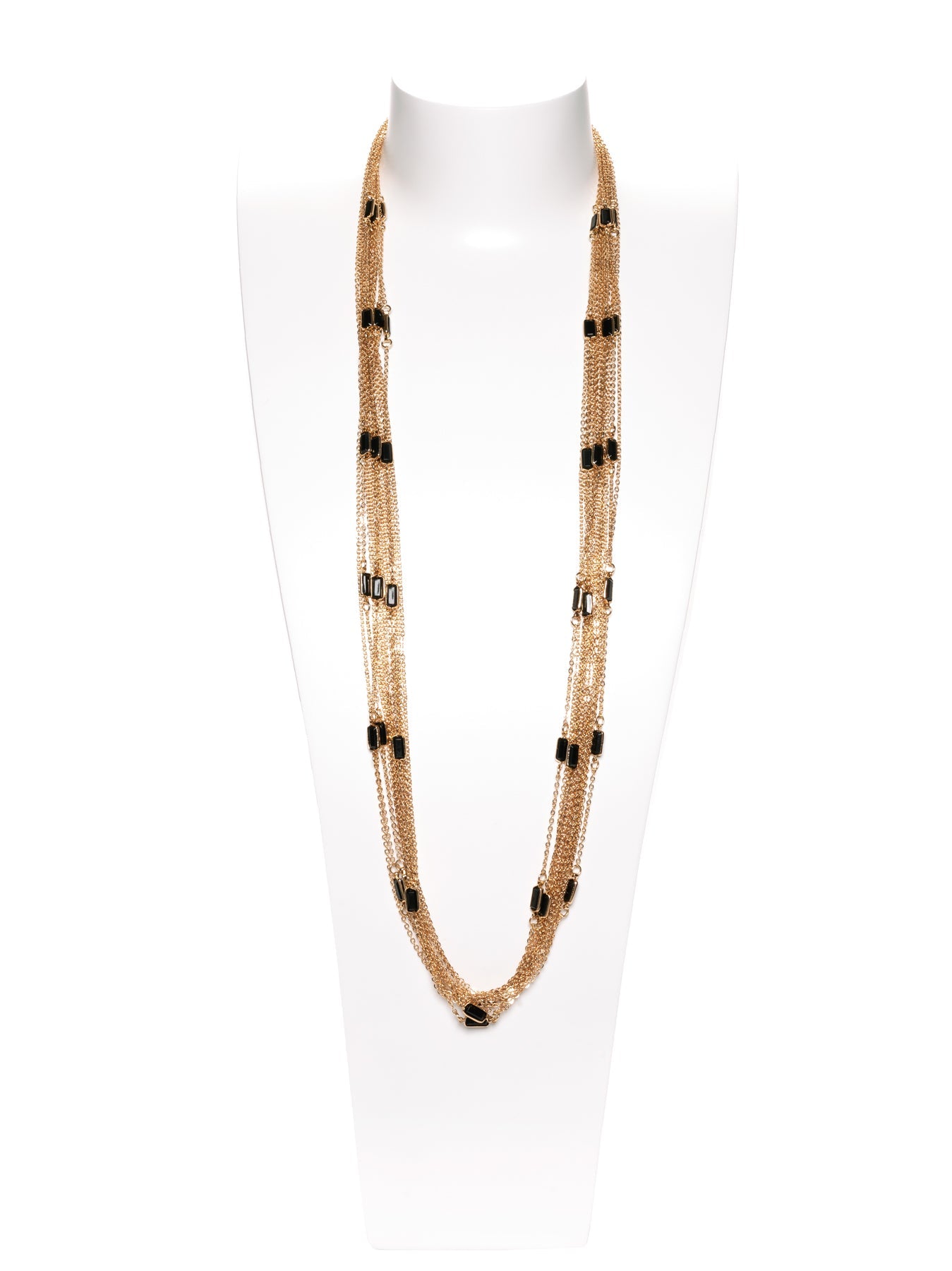 GERALDINE BREMER-WEILL - MANALI DESIGN - SAUTOIR - PERLES DE VERRE - CHAÎNE - MÉTAL DORÉ - OR - NOIR
