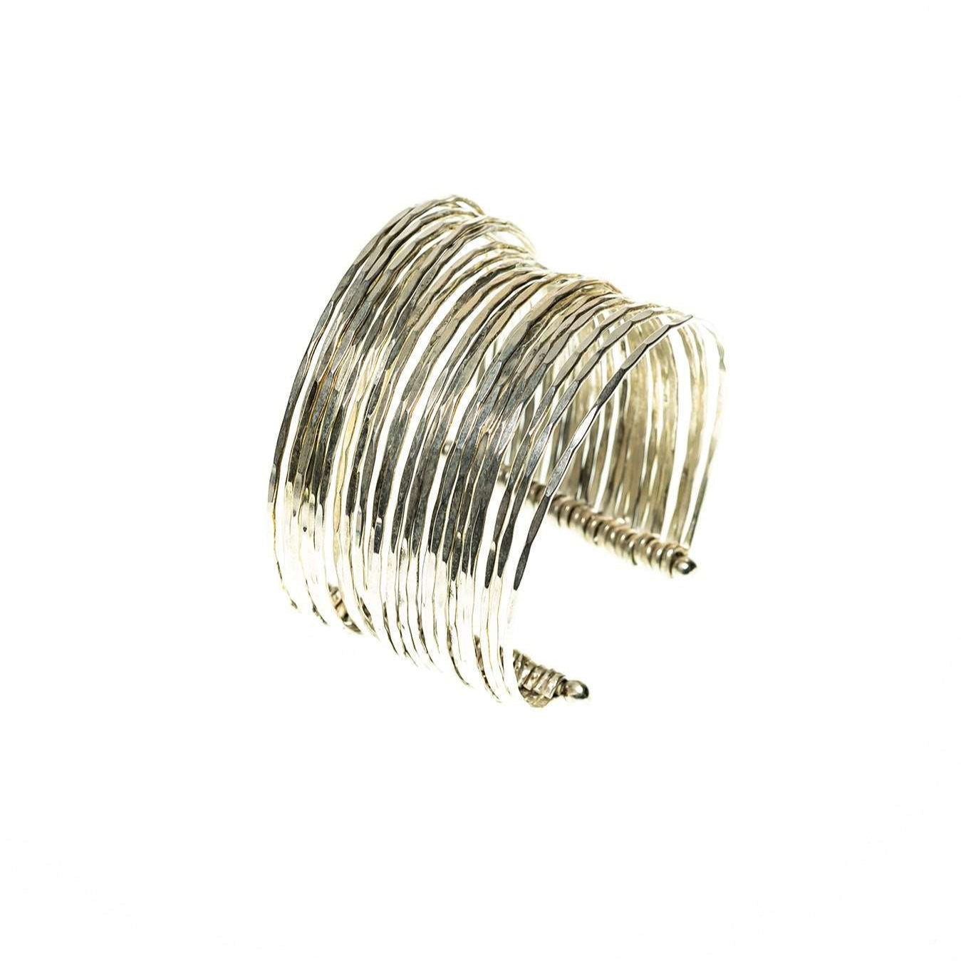 GERALDINE BREMER-WEILL - MANALI DESIGN - BRACELET - MANCHETTE - MULTI-BANGLES - LAITON ARGENTÉ