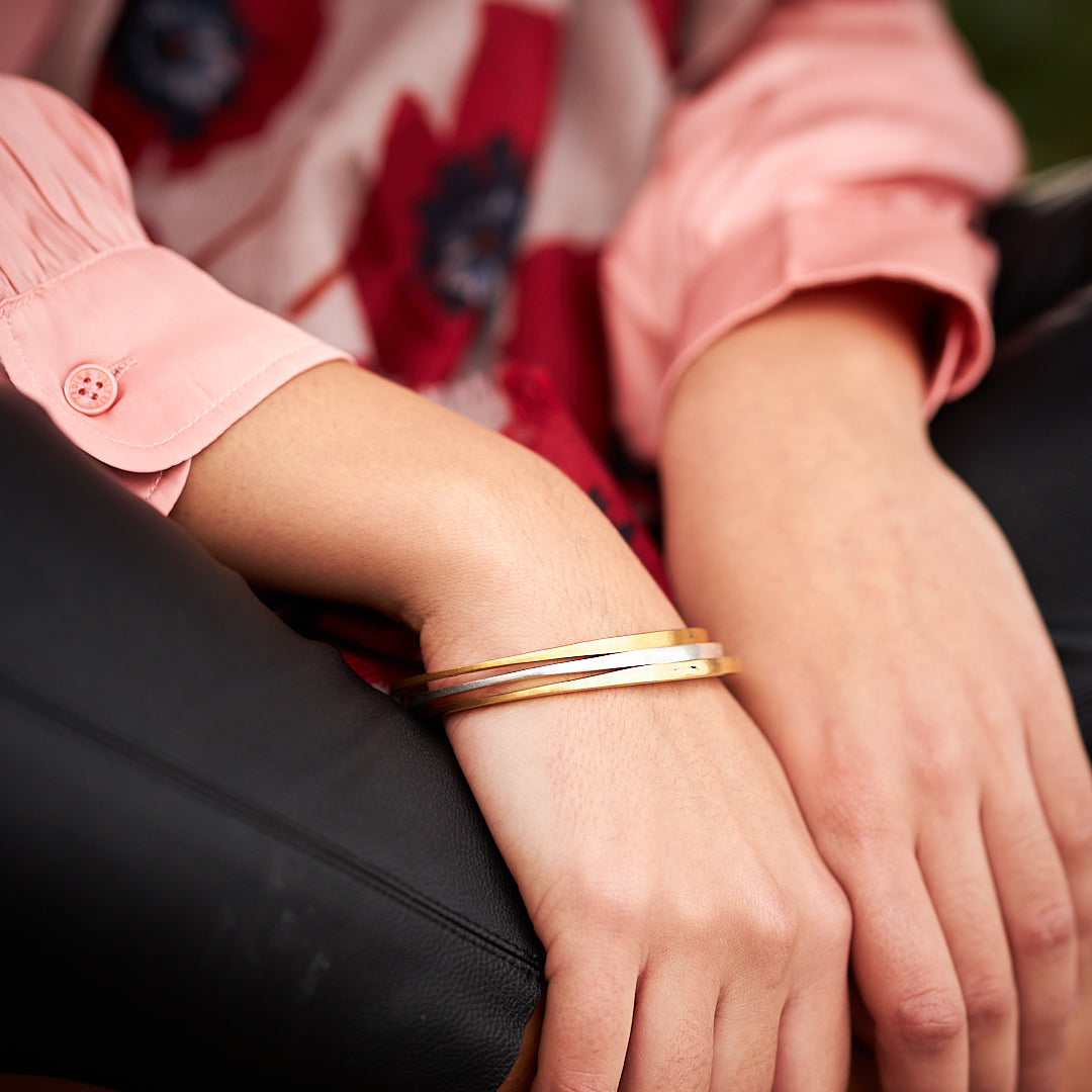 MANALI DESIGN-GERALDINE BREMER WEILL-BRACELET-LAITON PLAQUÉ OR ET ARGENT-KACEY