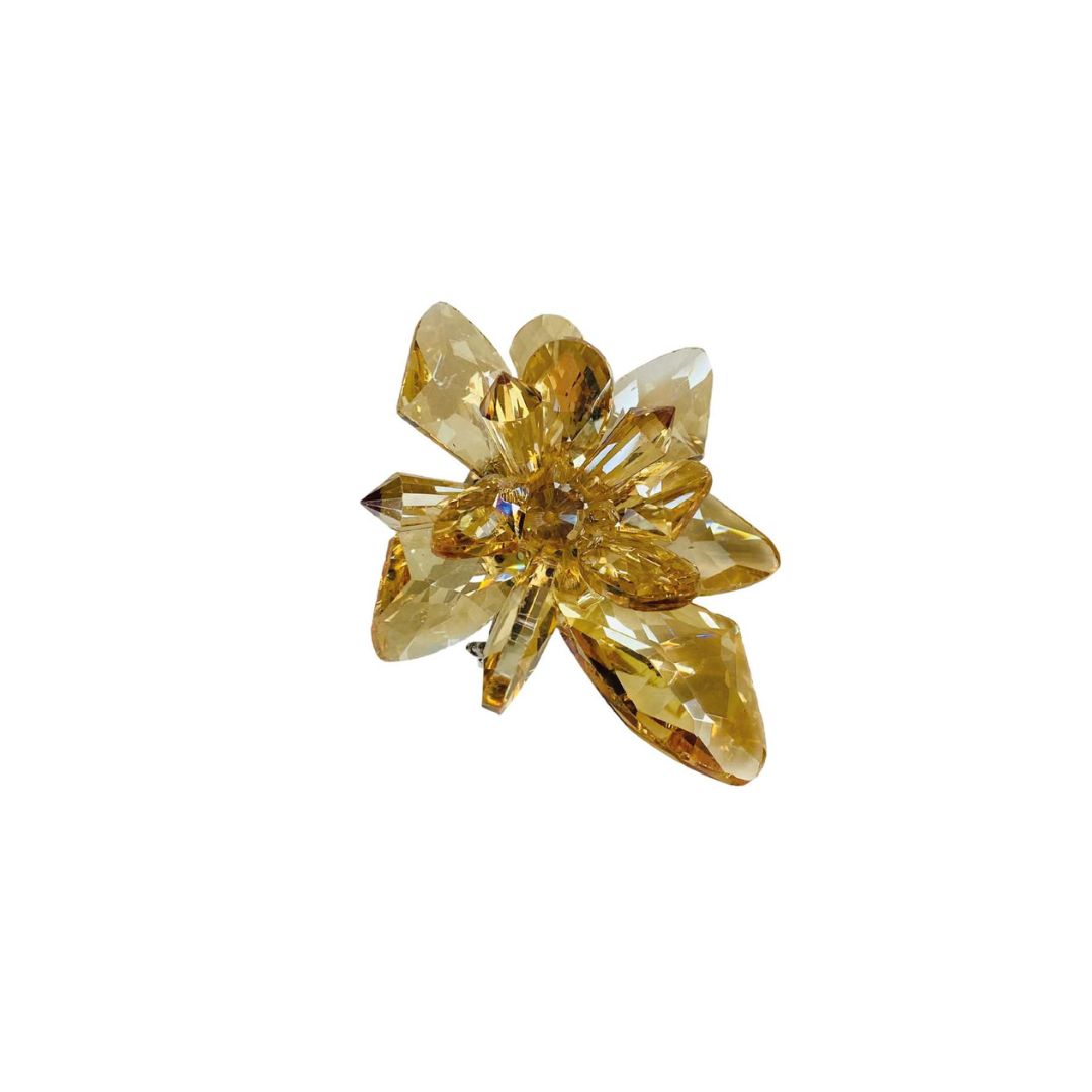 MANALI DESIGN-GERALDINE BREMER WEILL-BROCHE-FIRMAMENT-JAUNE-CRISTAL-WHITNEY