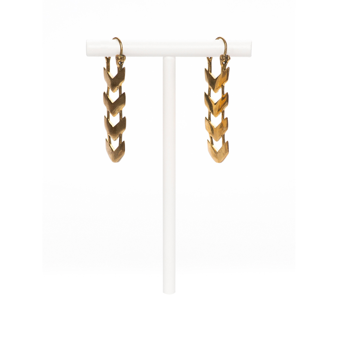 MANALI DESIGN-GERALDINE BREMER WEILL-BOUCLES D’OREILLE-PENDANTE-CRÉOLE-LAITON DORÉ-OR-TIGE HYPOALLERGÉNIQUE-MYRNA