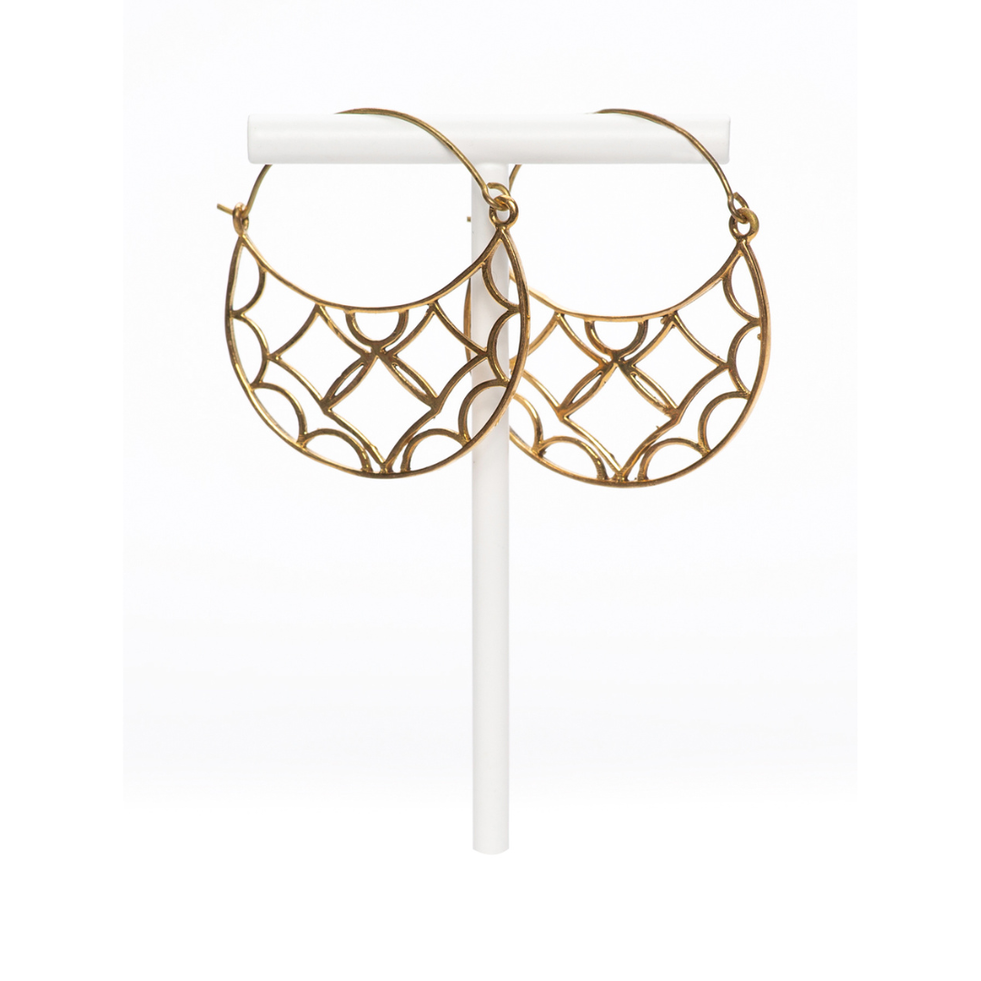 MANALI DESIGN-GERALDINE BREMER WEILL-BOUCLES D’OREILLE-PENDANTE-CRÉOLE-LAITON DORÉ-OR-TIGE HYPOALLERGÉNIQUE-MYLAINE