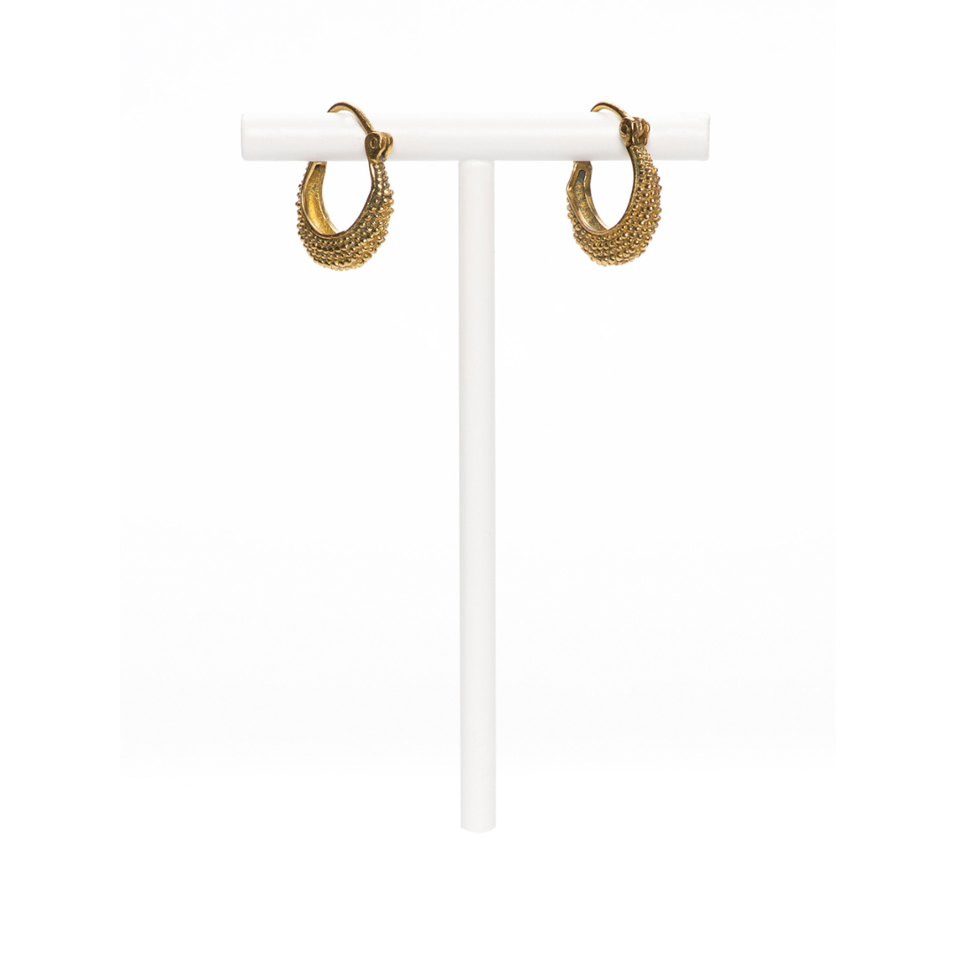 MANALI DESIGN-GERALDINE BREMER WEILL-BOUCLES D’OREILLE-PENDANTE-CRÉOLE-LAITON DORÉ-OR-TIGE HYPOALLERGÉNIQUE-MIA