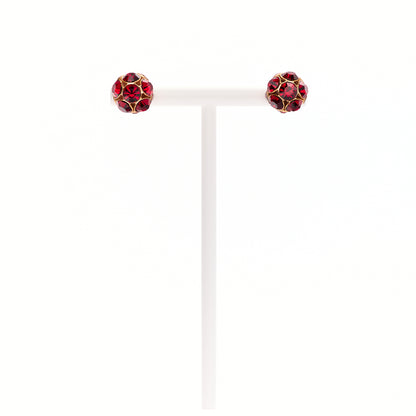 MANALI DESIGN-GÉRALDINE BREMER WEILL-BOUCLES D'OREILLE-PERCÉES-LAITON PLAQUÉ OR-CUIVRE-5% OR-ROUGE RUBIS-BIRDY