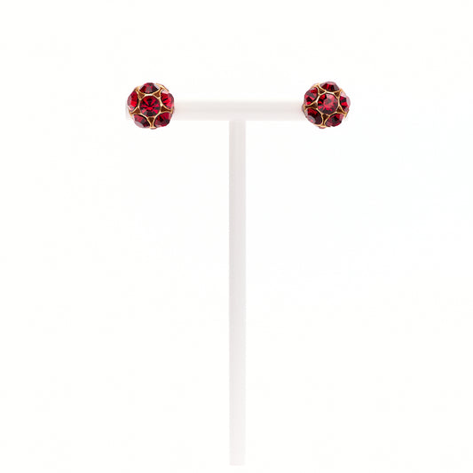 MANALI DESIGN-GÉRALDINE BREMER WEILL-BOUCLES D'OREILLE-PERCÉES-LAITON PLAQUÉ OR-CUIVRE-5% OR-ROUGE RUBIS-BIRDY