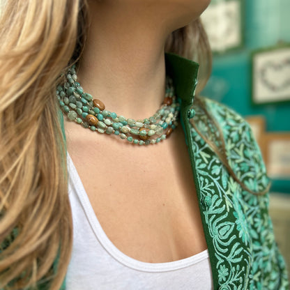 MANALI DESIGN-GERALDINE BREMER WEILL-COLLIER-RAS DU COU-QUARTZ-FLUORITE-AGATE-MULTIRANGS-MALI