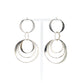 MANALI DESIGN-GERALDINE BREMER WEILL-BOUCLE D’OREILLE-PERCÉES-PENDANTES-CIRCULAIRE-MARTELÉ-ARGENT-PLAQUÉE ARGENT-TIGE HYPOALLERGÉNIQUE-TATSIANA