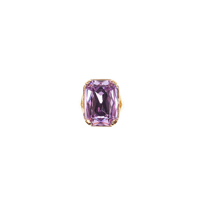 MANALI DESIGN-GERALDINE BREMER WEILL-BAGUE-AJUSTABLE-LILAS-CRISTAUX SWAROVSKI-PLAQUÉ OR FIN-ANAHITA