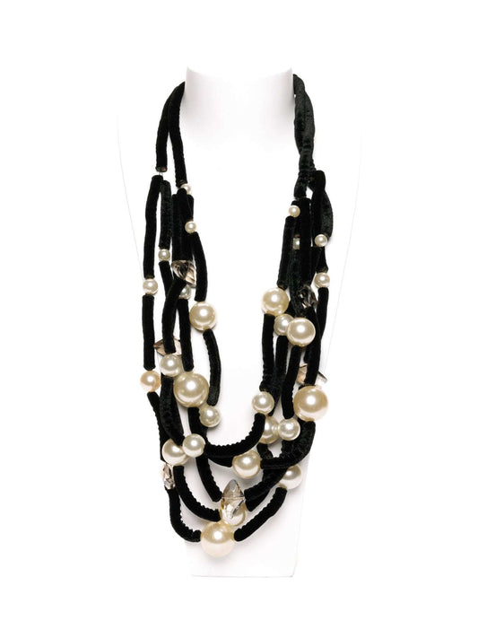 GERALDINE BREMER-WEILL - MANALI DESIGN - COLLIER - SAUTOIR - PERLES - VELOURS 